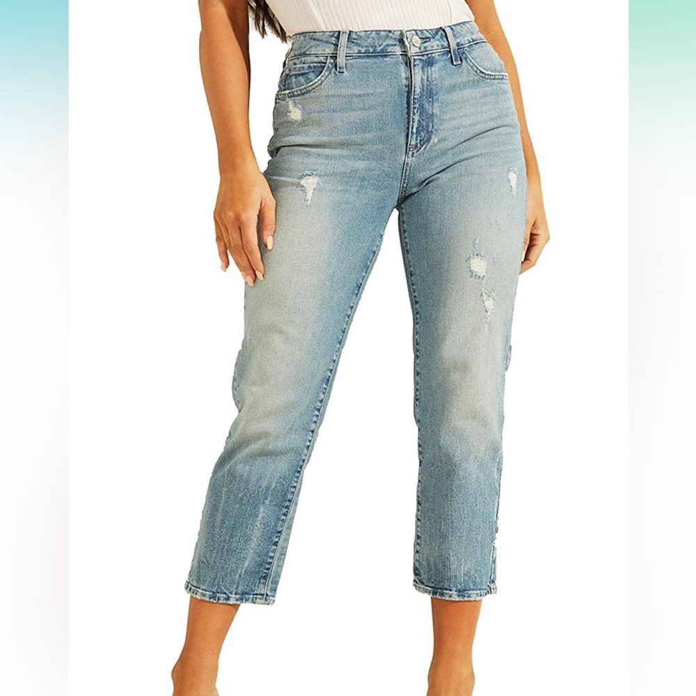 Guess 1981 straight leg cropped jeans